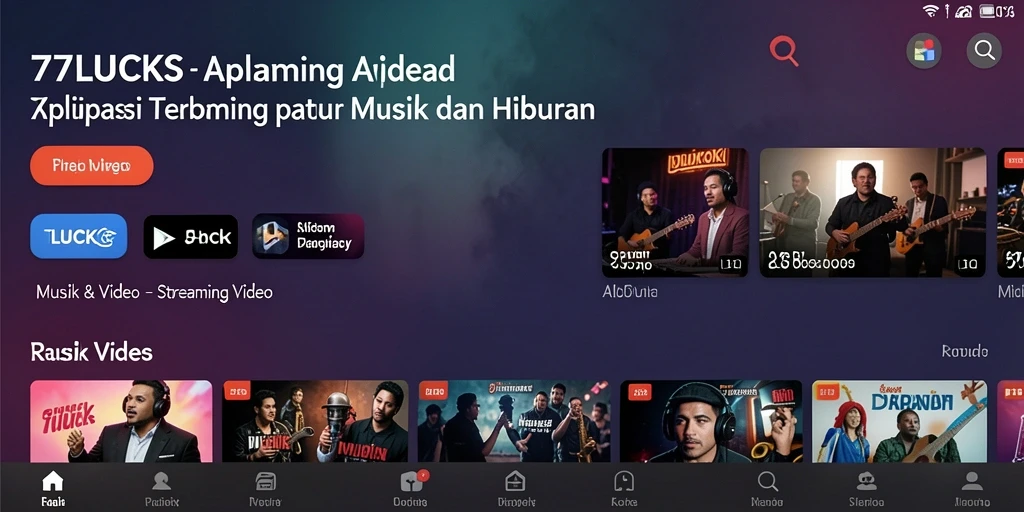 Tampilan antarmuka <strong>77LUCKS</strong> yang menarik untuk streaming video.