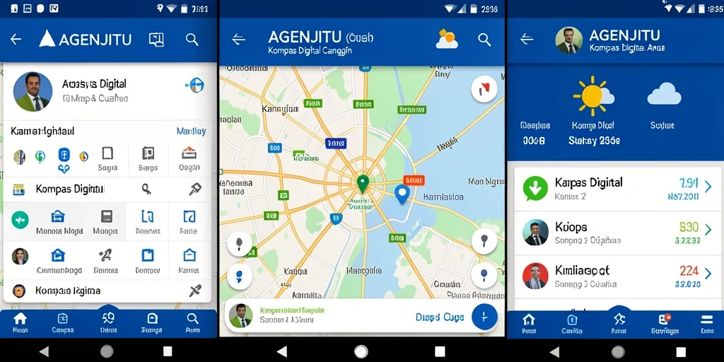 Tampilan antarmuka aplikasi AGENJITU yang modern dan interaktif.
