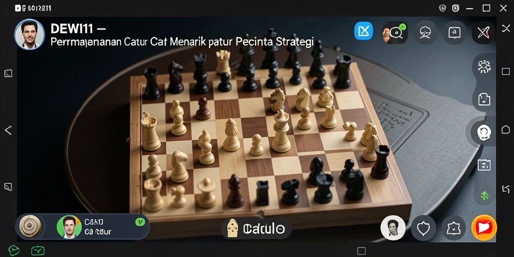 Screenshot antarmuka DEWI11 saat bermain Catur.