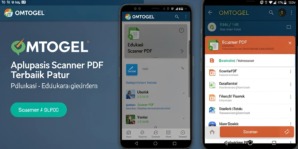 Screenshot antarmuka aplikasi OMTOGEL yang menunjukkan fungsi pemindaian PDF.