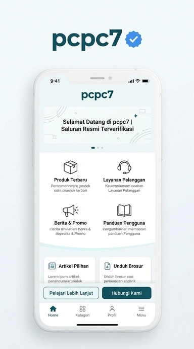 Tampilan kanal resmi pcpc7